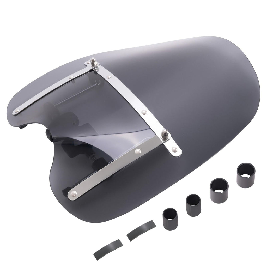 19"x17" Smoke Windshield Windscreen For Honda Harley Sportster Dyna Softail