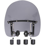 19"x17" Smoke Windshield Windscreen For Honda Harley Sportster Dyna Softail