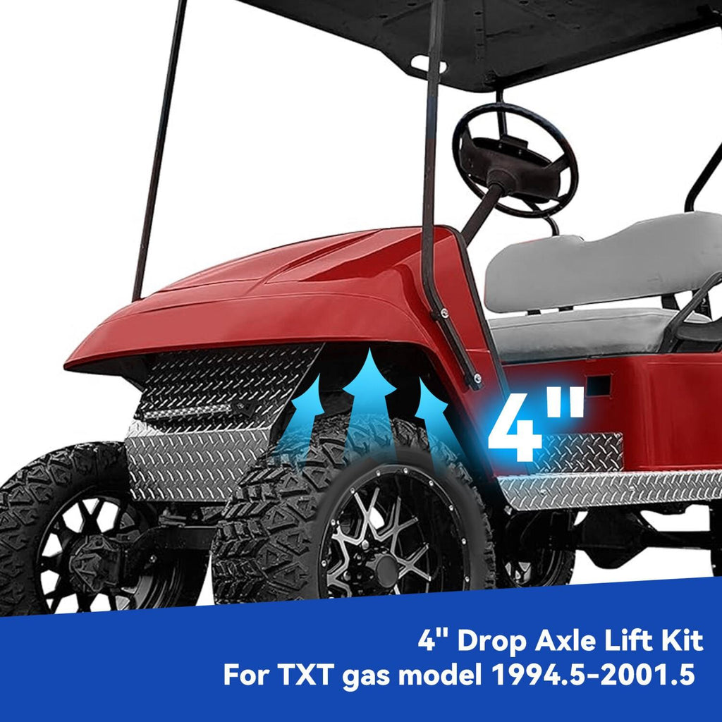 4" Drop Axle Lift Kit For EZGO Gas Golf Cart TXT Medalist Gas 1994.5-2001.5