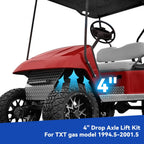 4" Drop Axle Lift Kit For EZGO Gas Golf Cart TXT Medalist Gas 1994.5-2001.5