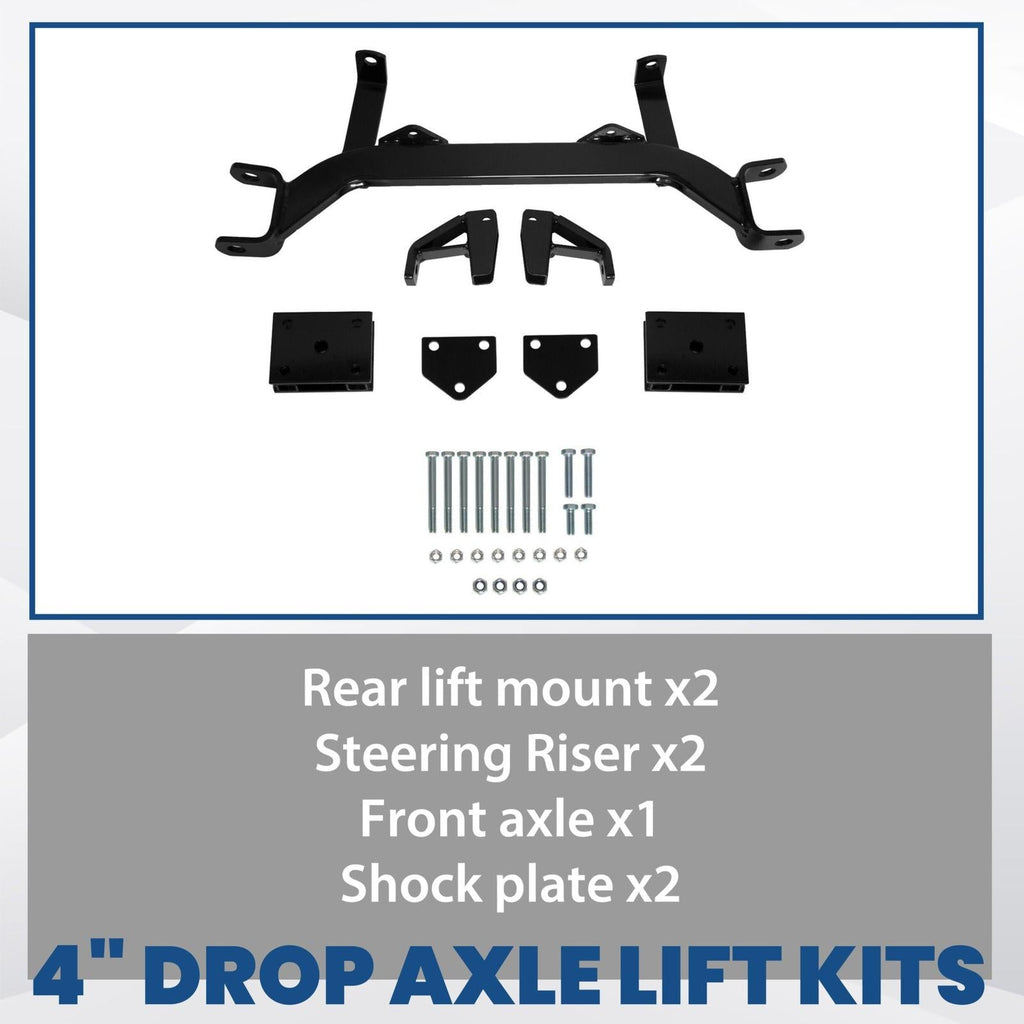 4" Drop Axle Lift Kit For EZGO Gas Golf Cart TXT Medalist Gas 1994.5-2001.5