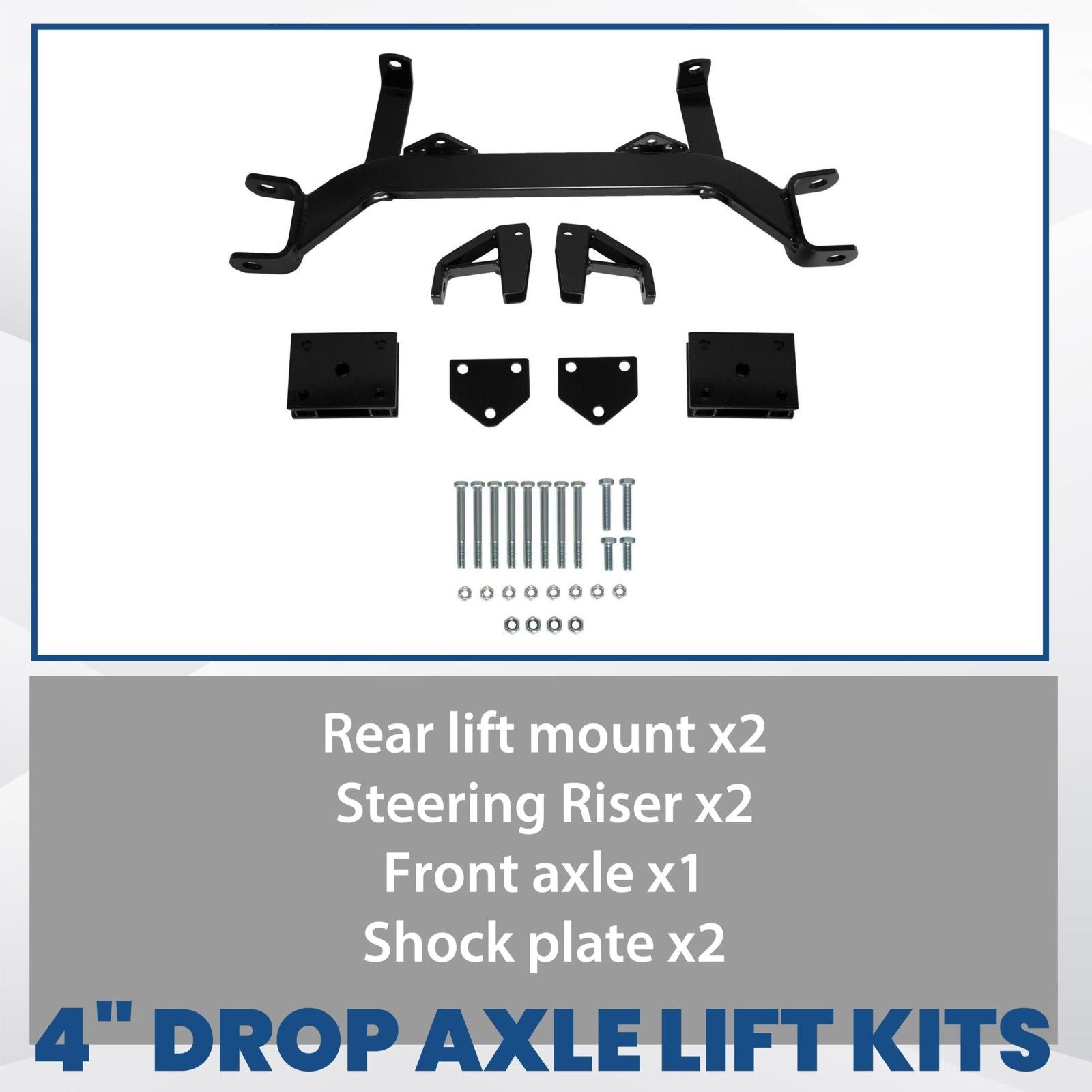 4" Drop Axle Lift Kit For EZGO Gas Golf Cart TXT Medalist Gas 1994.5-2001.5