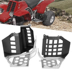 NEW Silver Heel Guards Footrest For Yamaha Banshee YFZ350 Left + Right Nerf Bars