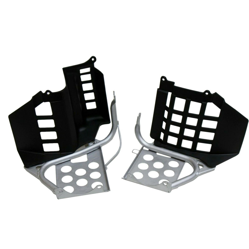 NEW Silver Heel Guards Footrest For Yamaha Banshee YFZ350 Left + Right Nerf Bars