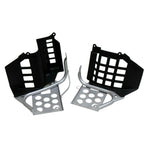 NEW Silver Heel Guards Footrest For Yamaha Banshee YFZ350 Left + Right Nerf Bars