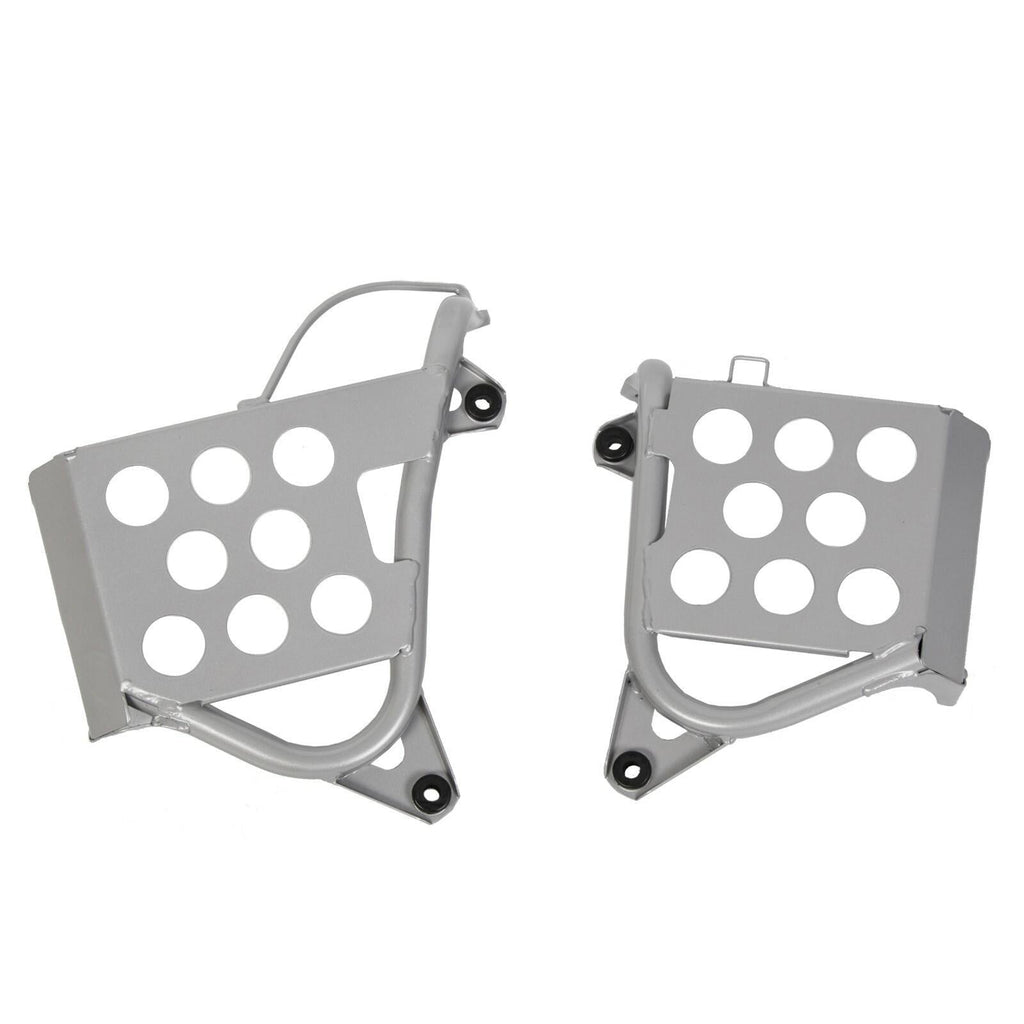 NEW Silver Heel Guards Footrest For Yamaha Banshee YFZ350 Left + Right Nerf Bars