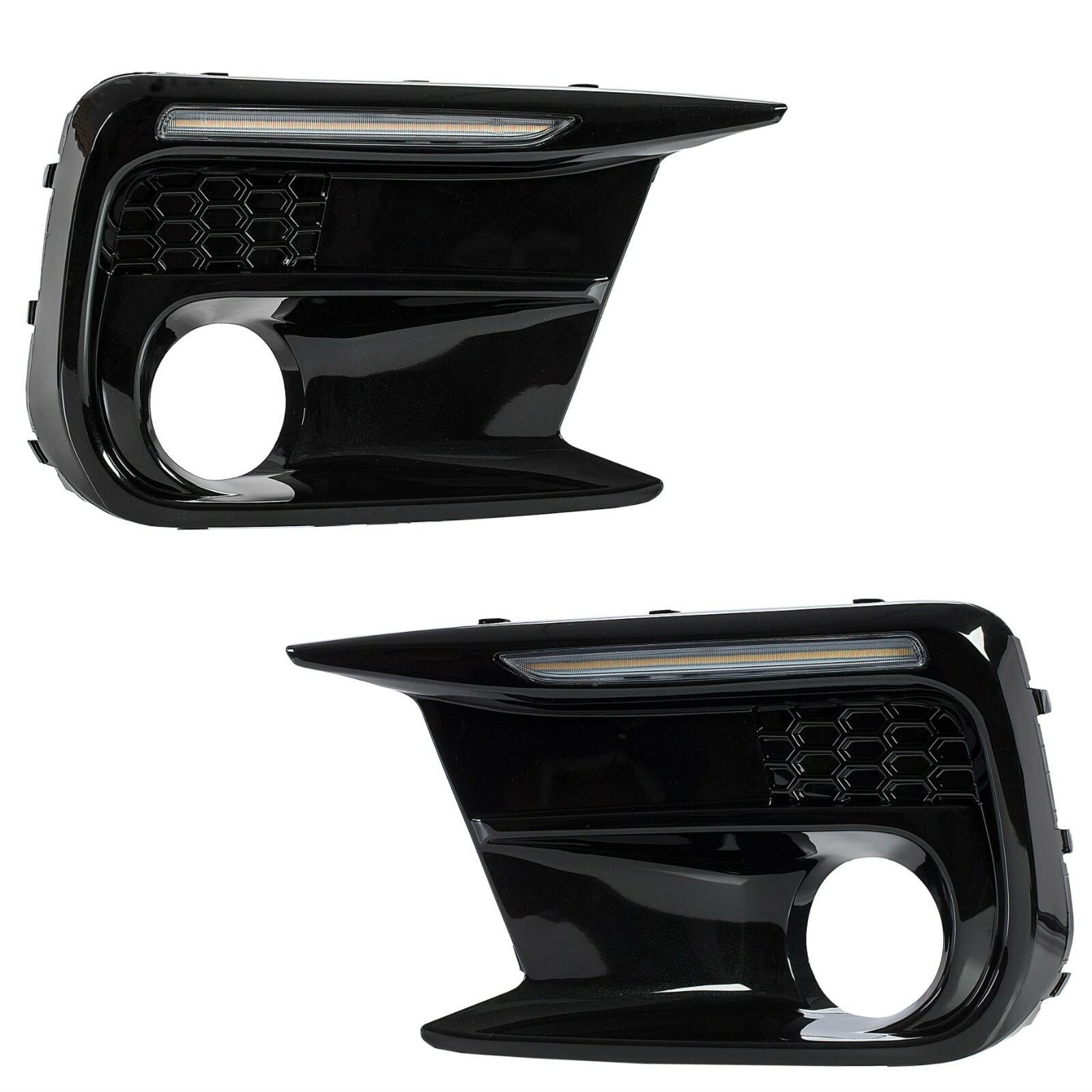 LED DRL Fog Lights Bezel Cover Kit For Subaru WRX/STI 2018-2021 White/Amber