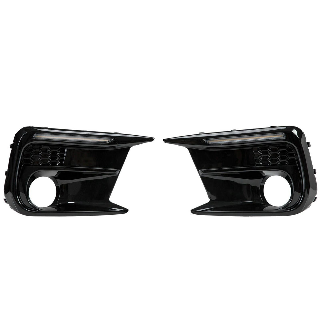 LED DRL Fog Lights Bezel Cover Kit For Subaru WRX/STI 2018-2021 White/Amber
