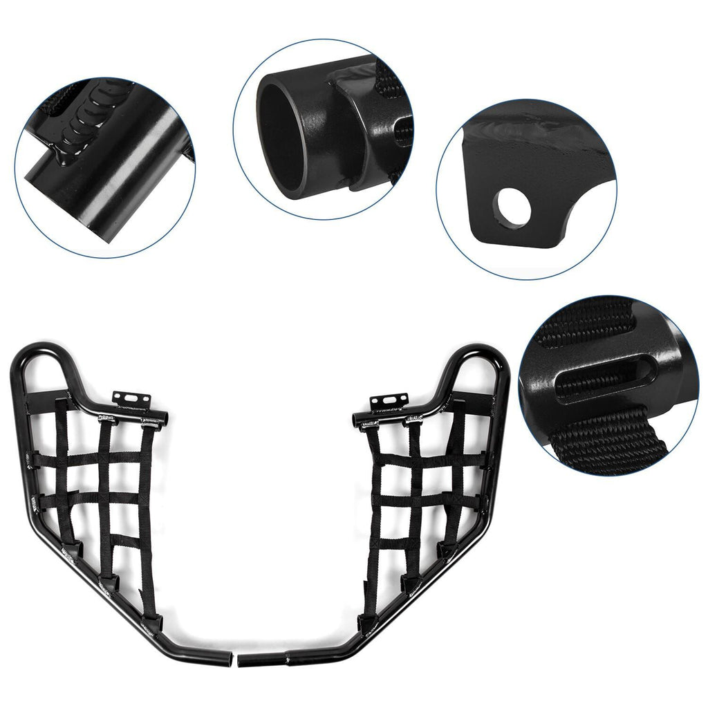 Black Nerf Bars w/Nets Pair Set For Honda TRX 700XX 2008-2009 Aluminium