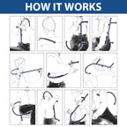 Blue Hook For Therapeutic cane Manual Massager Muscle Relax Point Tool