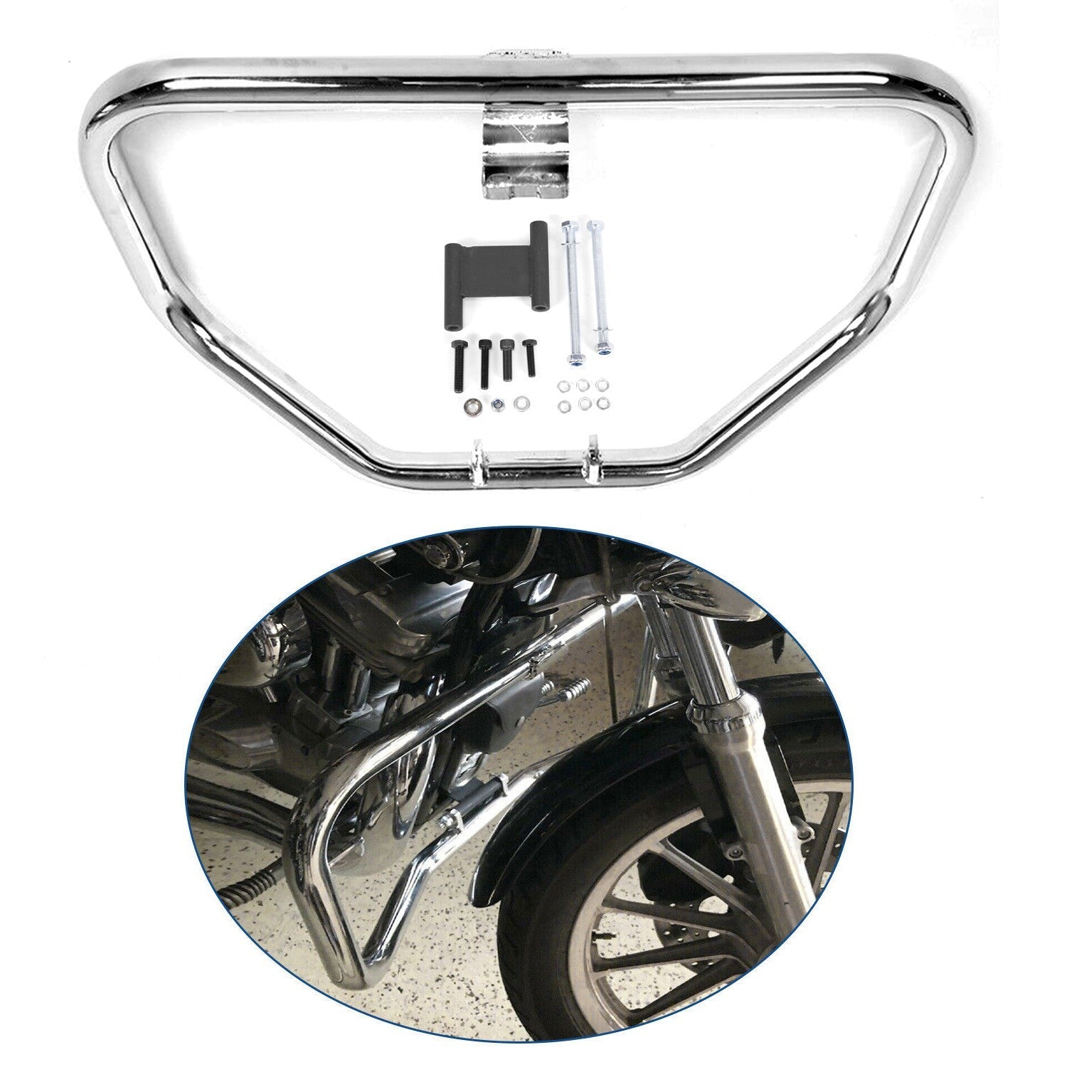 Chrome Engine Highway Guard Crash Bar For Harley Sportster XL 883 1200 84-03
