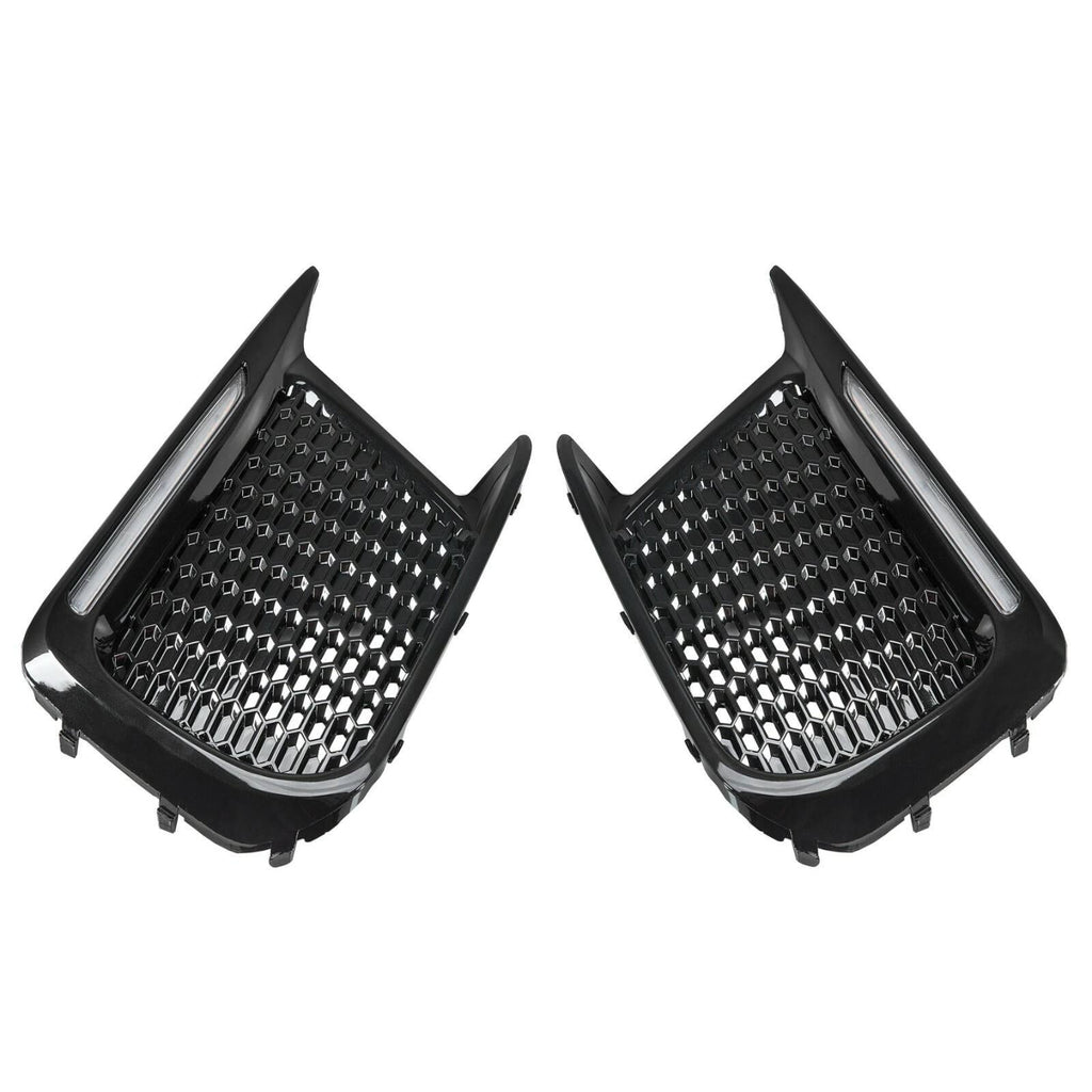 Sequential LED DRL Fog Light Bezels For 2018 2019 2020 2021 Subaru WRX STI LH+RH
