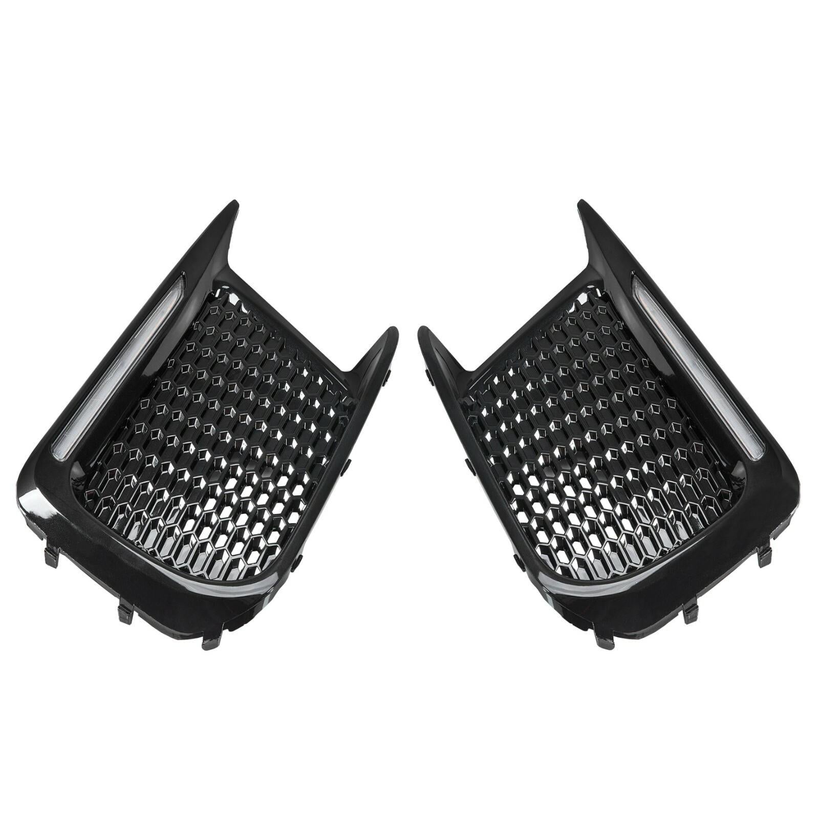 Sequential LED DRL Fog Light Bezels For 2018 2019 2020 2021 Subaru WRX STI LH+RH