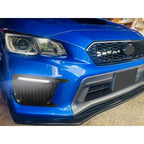 Sequential LED DRL Fog Light Bezels For 2018 2019 2020 2021 Subaru WRX STI LH+RH