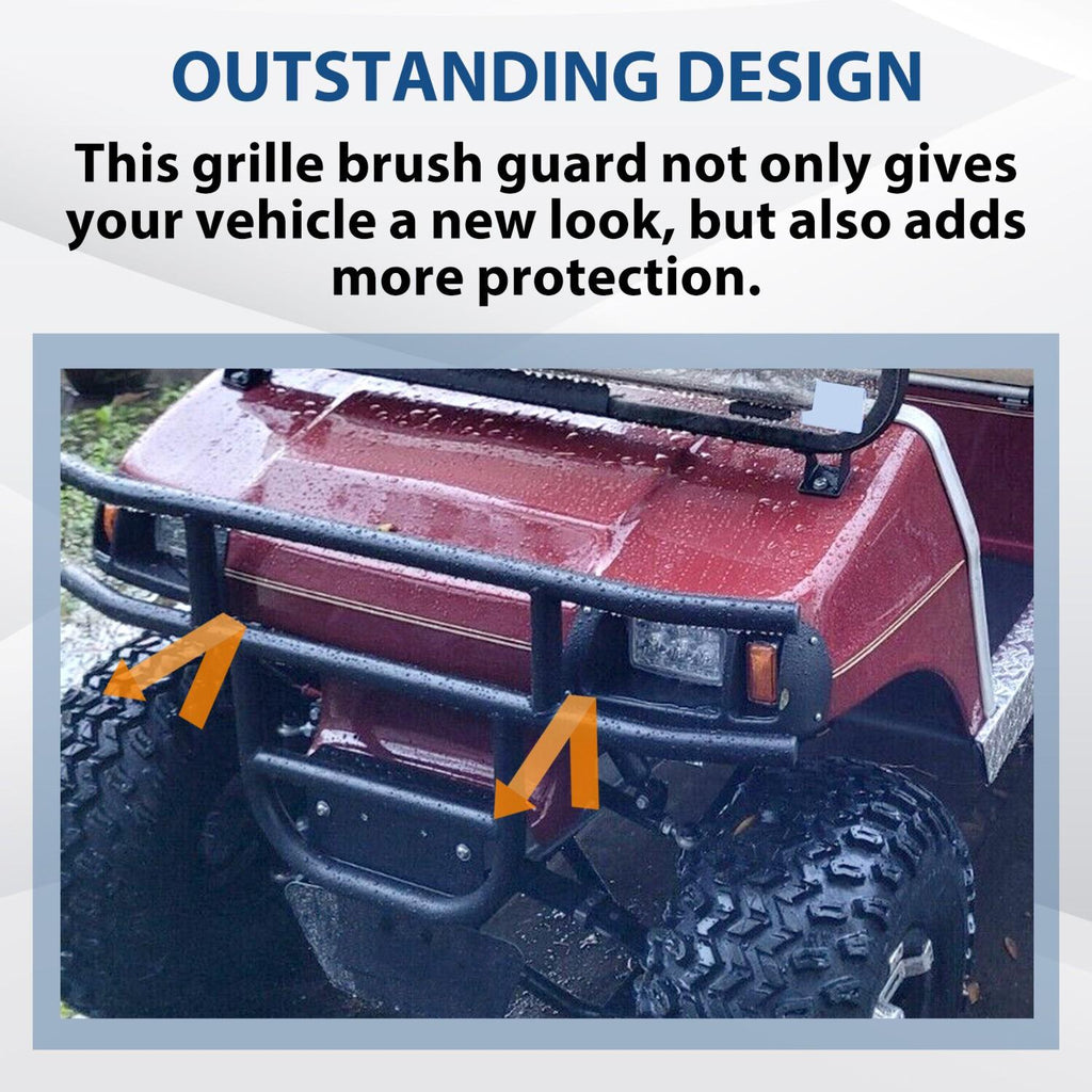 Front Bumper Brush Guard Black For DS Models Club Car Golf Cart 1981-UP