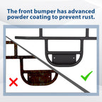 Front Bumper Brush Guard Black For DS Models Club Car Golf Cart 1981-UP