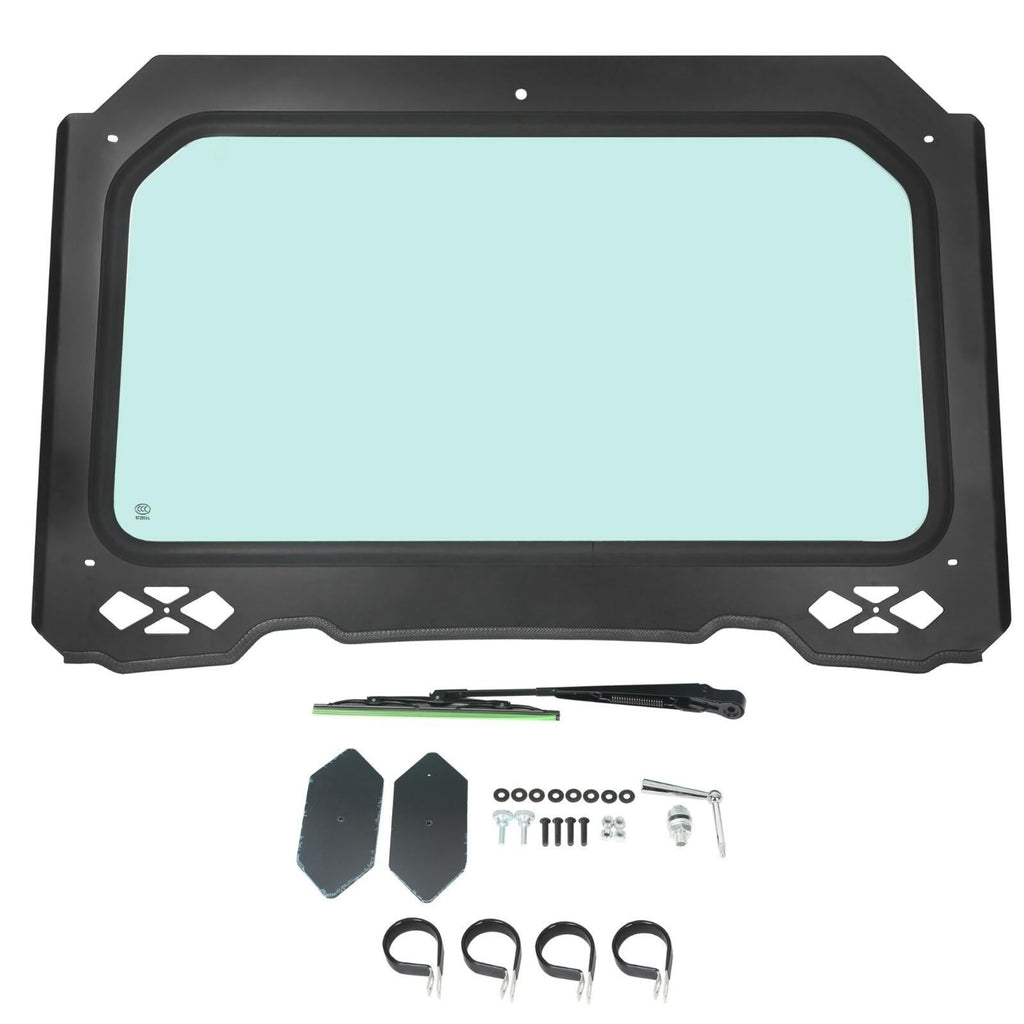 Full Glass Windshield W/ Wiper For Polaris RZR 900 Trail S 1000, XP - UV protect
