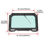 Full Glass Windshield W/ Wiper For Polaris RZR 900 Trail S 1000, XP - UV protect