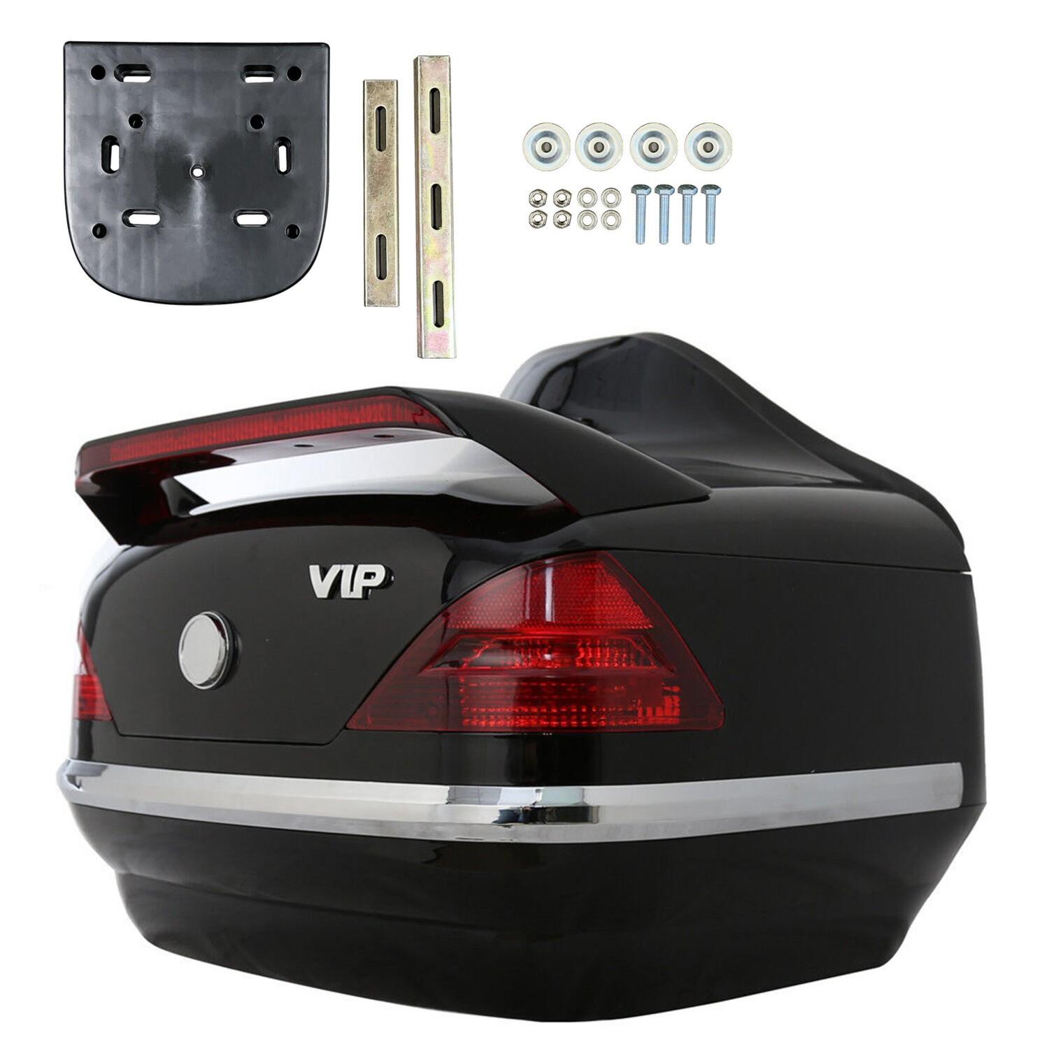 VIP Style Universal Motorcycle Trunk Tail Box Luggage Trunk w/ Light For Honda
