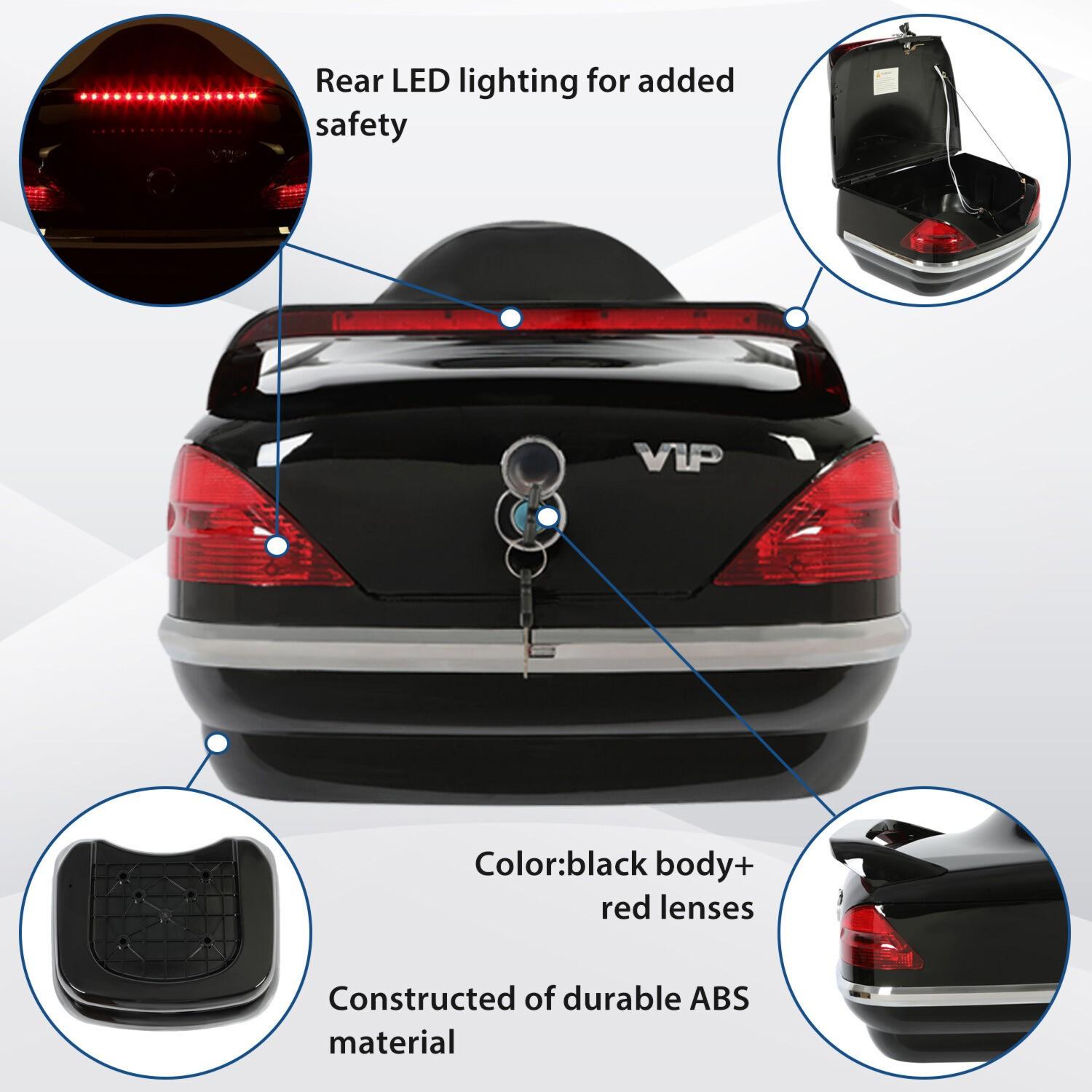 VIP Style Universal Motorcycle Trunk Tail Box Luggage Trunk w/ Light For Honda