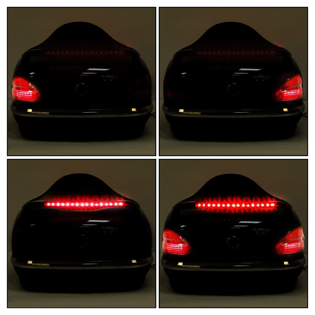 VIP Style Universal Motorcycle Trunk Tail Box Luggage Trunk w/ Light For Honda