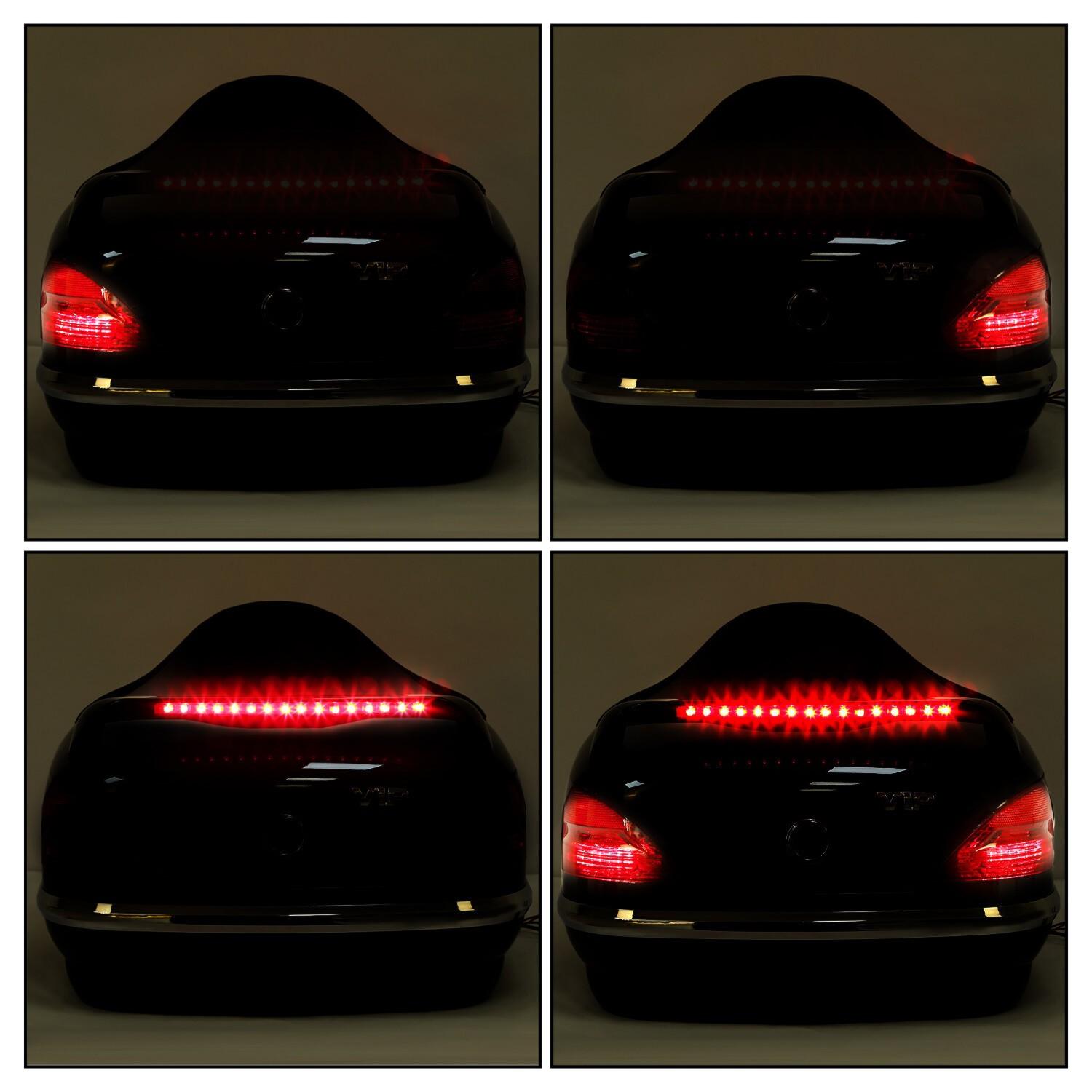 VIP Style Universal Motorcycle Trunk Tail Box Luggage Trunk w/ Light For Honda