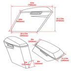 5" Stretched Extended Hard Saddlebag Bags For Harley Touring Road Glide 2014-24