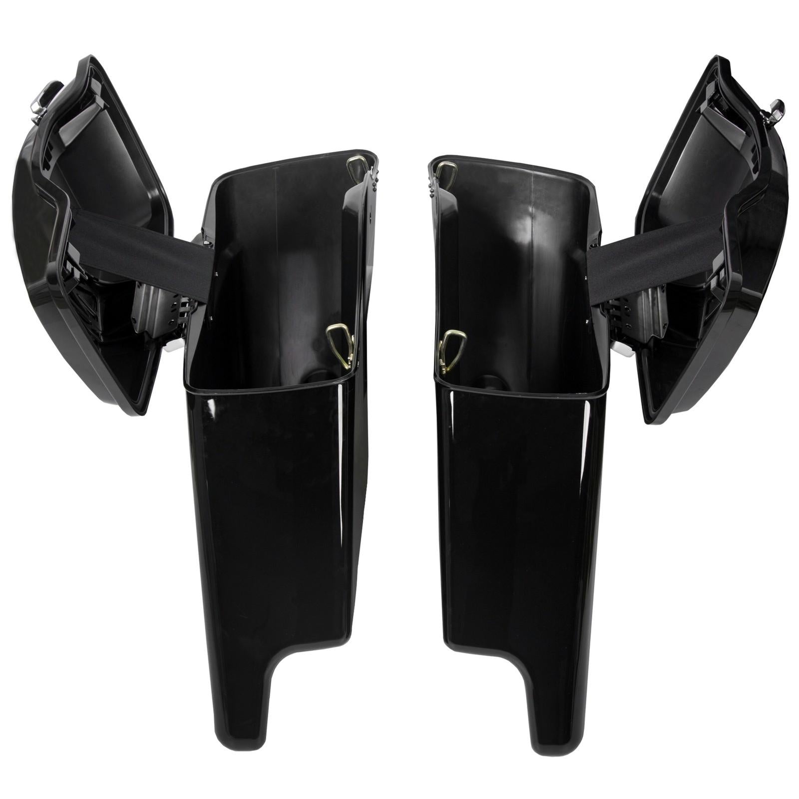 5" Stretched Extended Hard Saddlebag Bags For Harley Touring Road Glide 2014-24