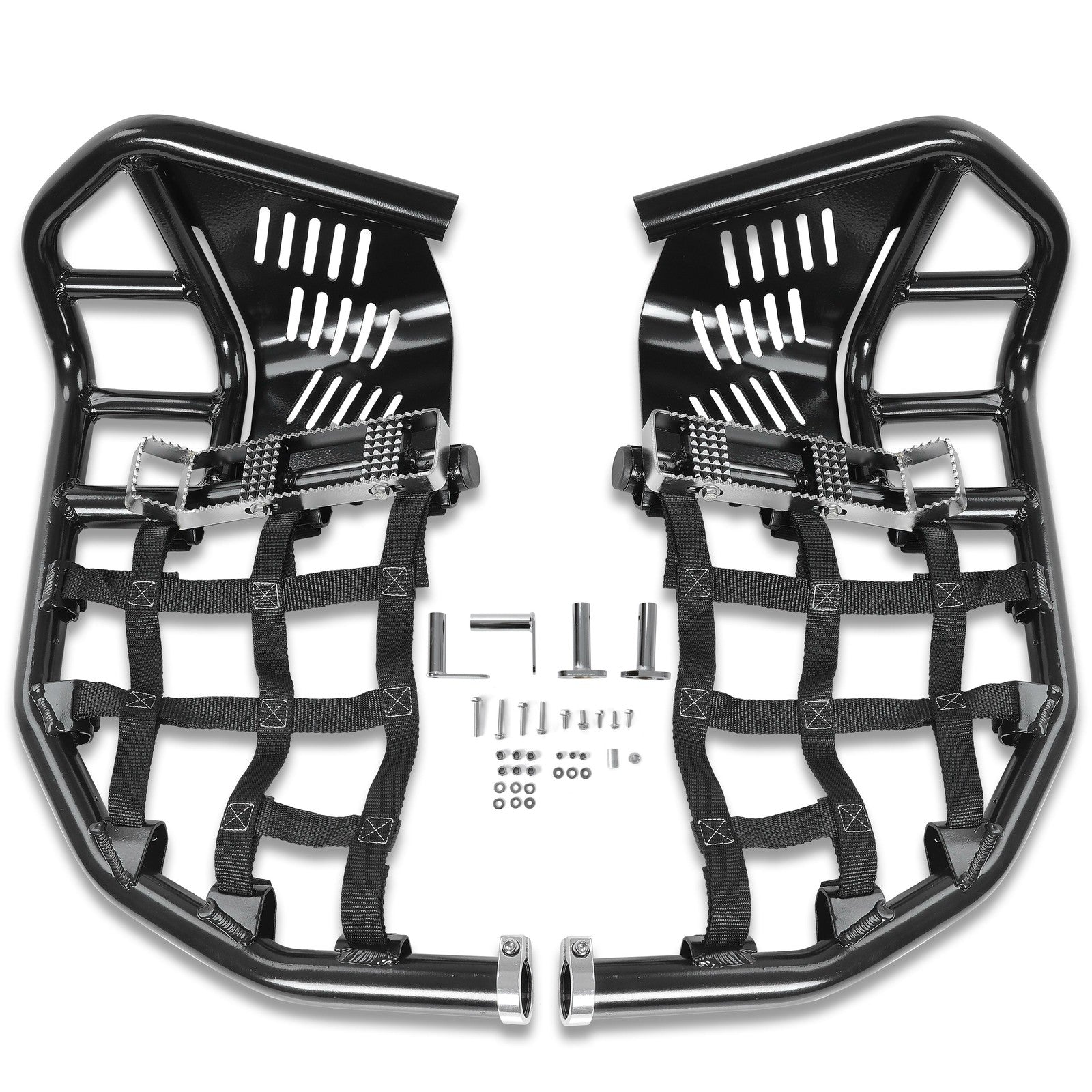 Nerf Bars Heel Guard Pro Peg Pair Black For Honda TRX 450R 450ER Sportrax 450