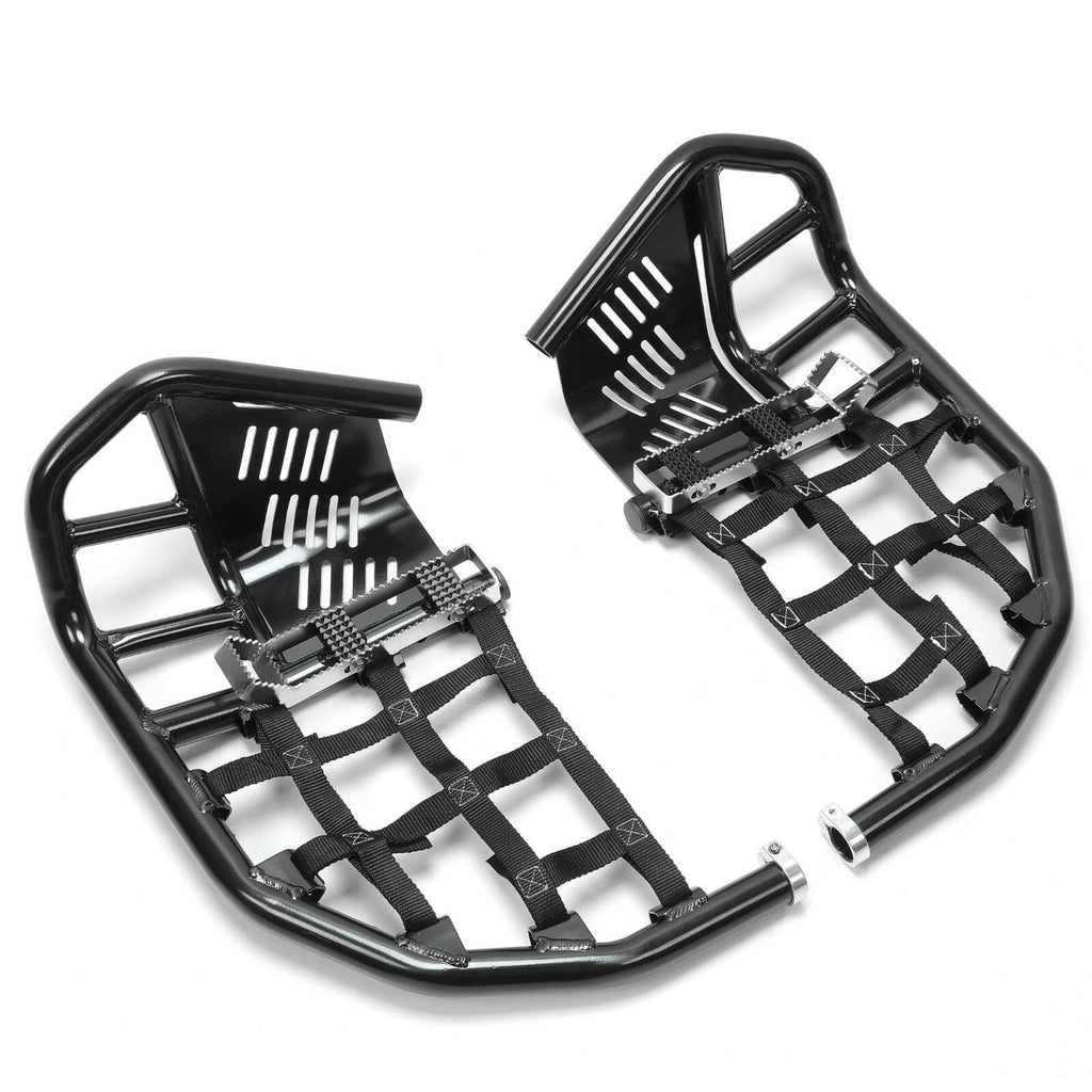 Nerf Bars Heel Guard Pro Peg Pair Black For Honda TRX 450R 450ER Sportrax 450