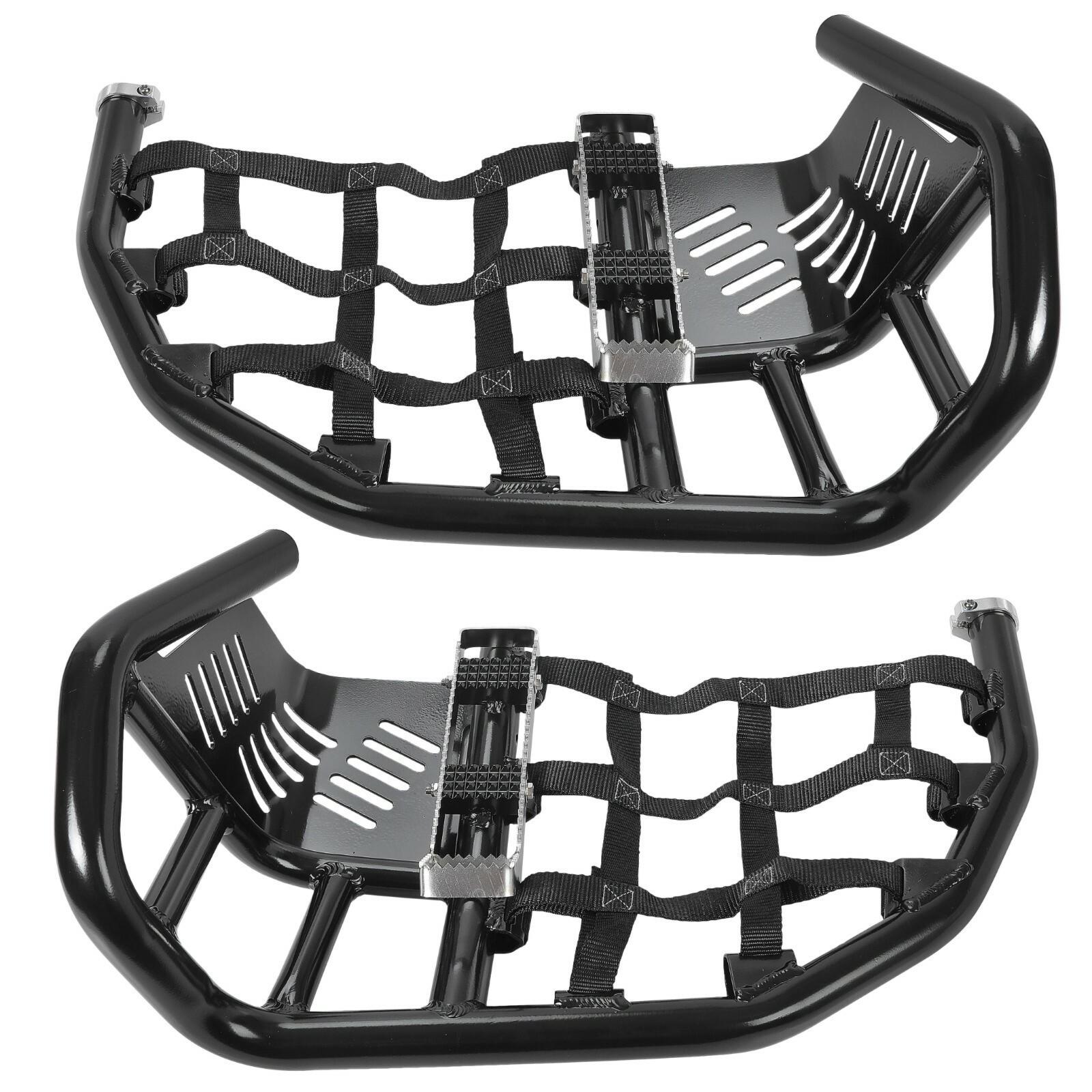 Nerf Bars Heel Guard Pro Peg Pair Black For Honda TRX 450R 450ER Sportrax 450
