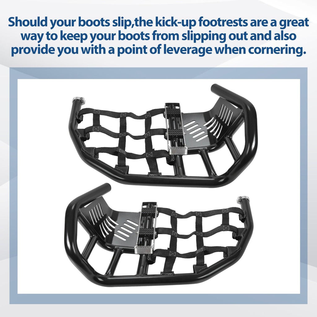 Nerf Bars Heel Guard Pro Peg Pair Black For Honda TRX 450R 450ER Sportrax 450