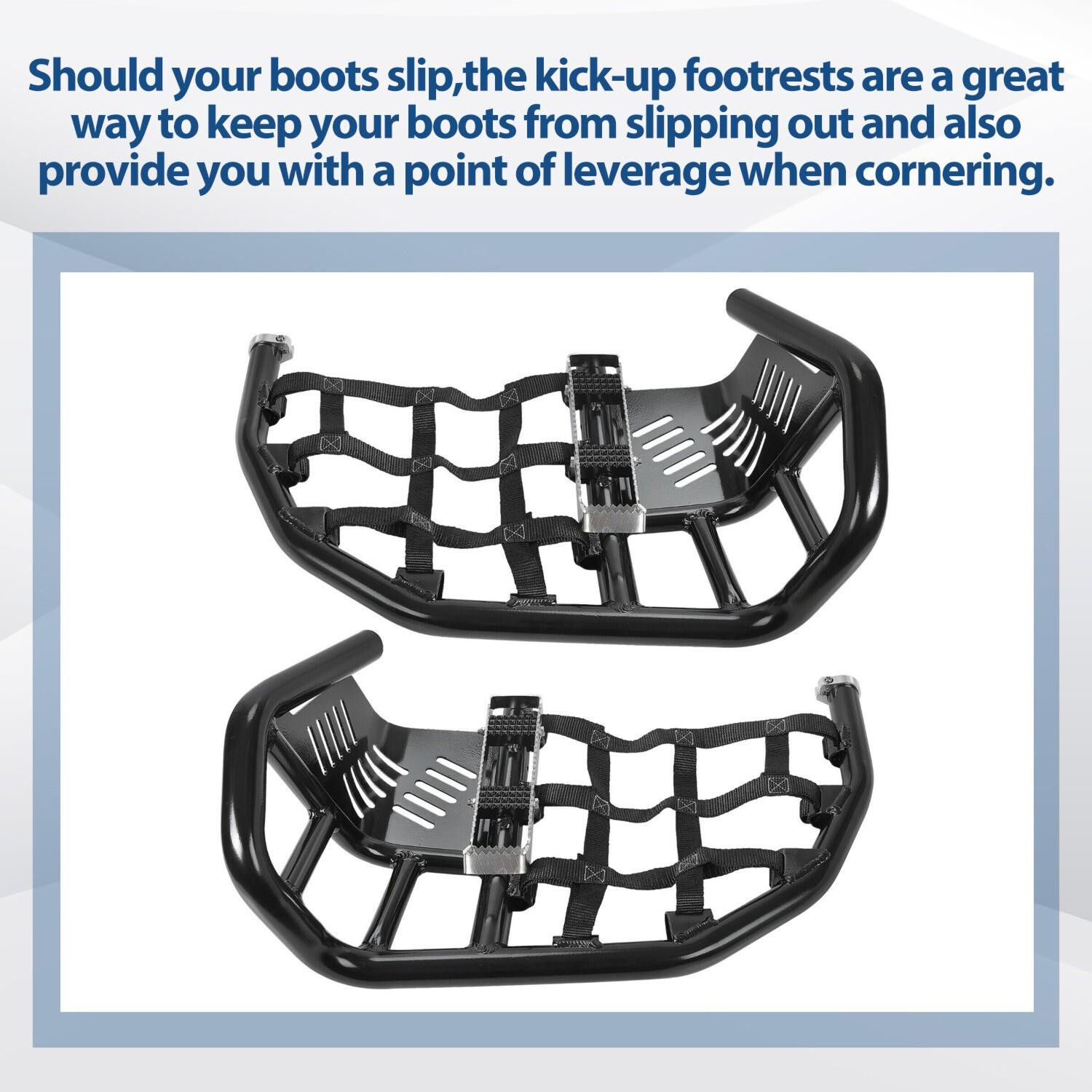 Nerf Bars Heel Guard Pro Peg Pair Black For Honda TRX 450R 450ER Sportrax 450