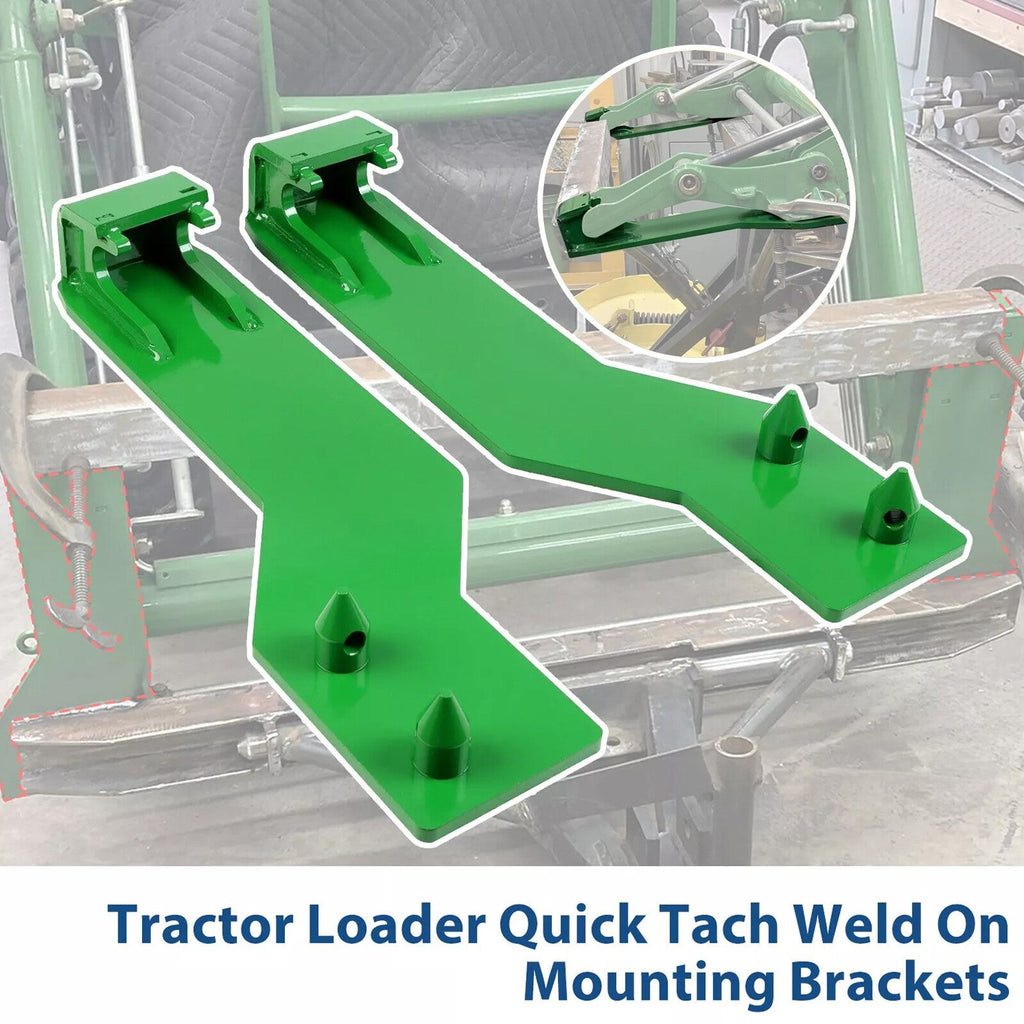 Tractor Loader Quick Tach Weld On Mounting Brackets For John Deere Steel Pair