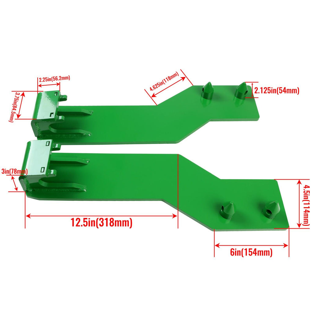 Tractor Loader Quick Tach Weld On Mounting Brackets For John Deere Steel Pair