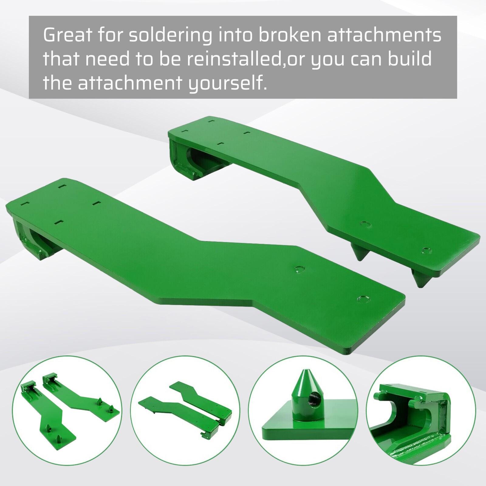 Tractor Loader Quick Tach Weld On Mounting Brackets For John Deere Steel Pair