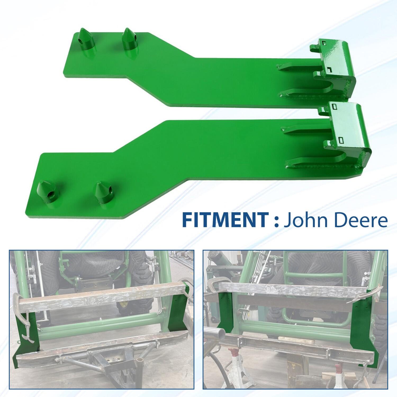 Tractor Loader Quick Tach Weld On Mounting Brackets For John Deere Steel Pair