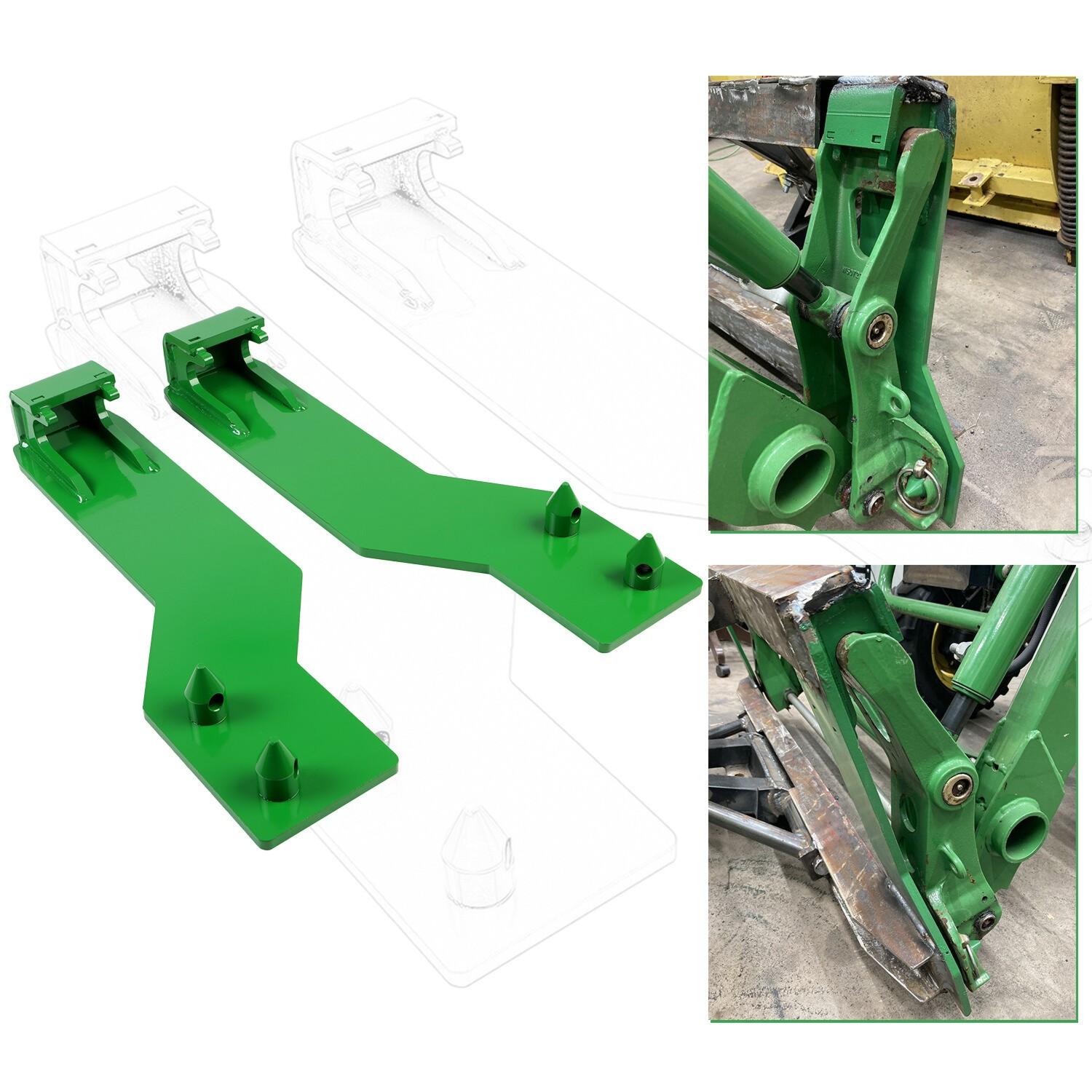Tractor Loader Quick Tach Weld On Mounting Brackets For John Deere Steel Pair
