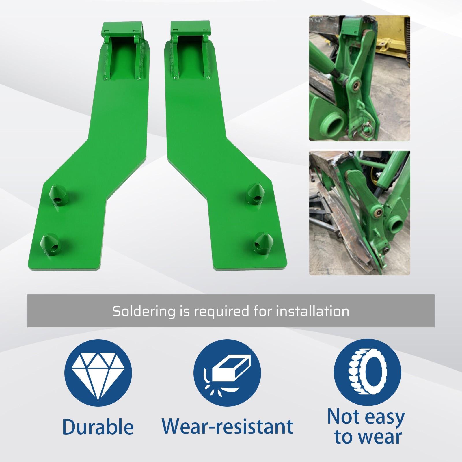 Tractor Loader Quick Tach Weld On Mounting Brackets For John Deere Steel Pair
