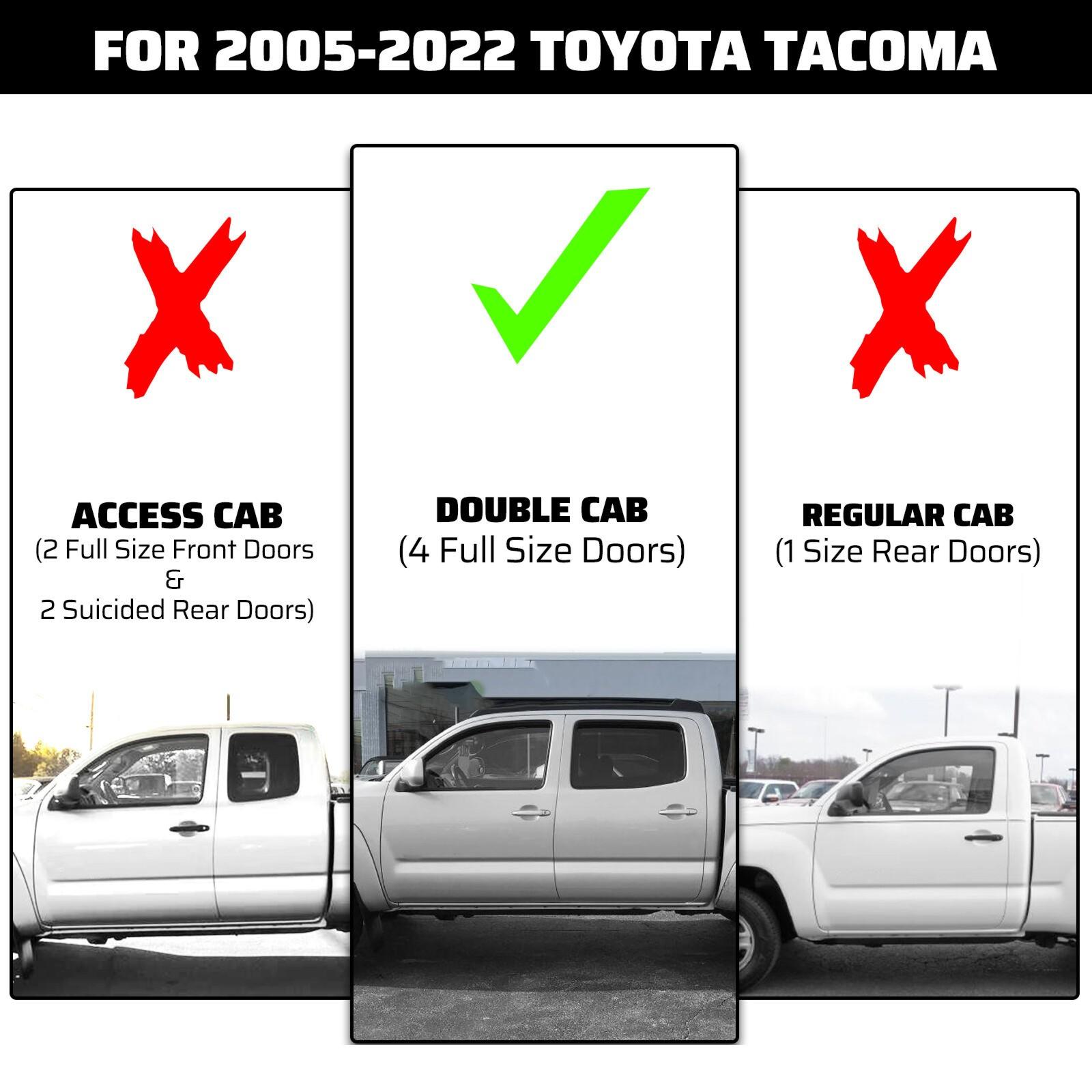 Fit Toyota Tacoma 2005-2023 Crew Double Cab 3" Running Board Side Step Hoop bar