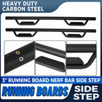 Fit Toyota Tacoma 2005-2023 Crew Double Cab 3" Running Board Side Step Hoop bar