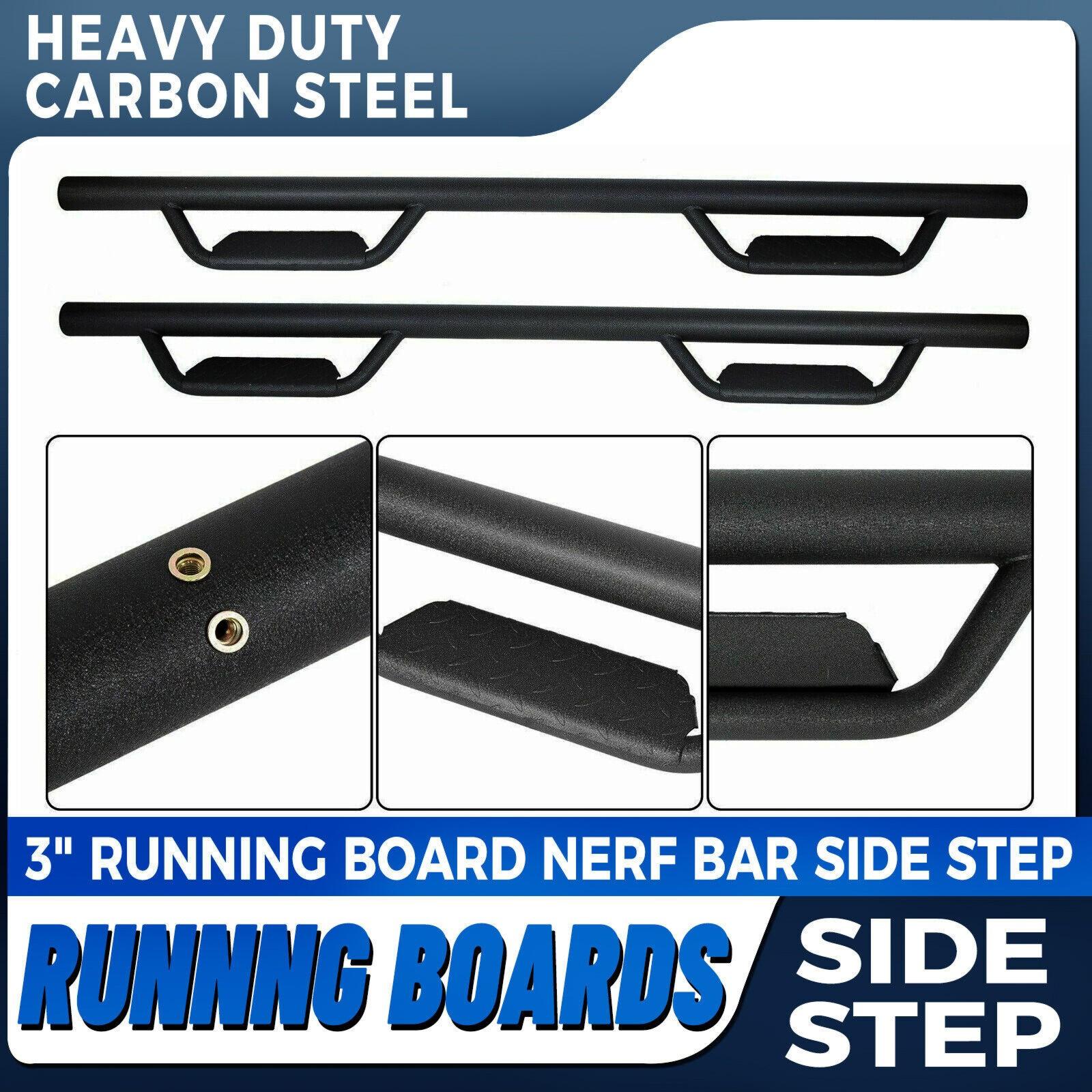 Fit Toyota Tacoma 2005-2023 Crew Double Cab 3" Running Board Side Step Hoop bar