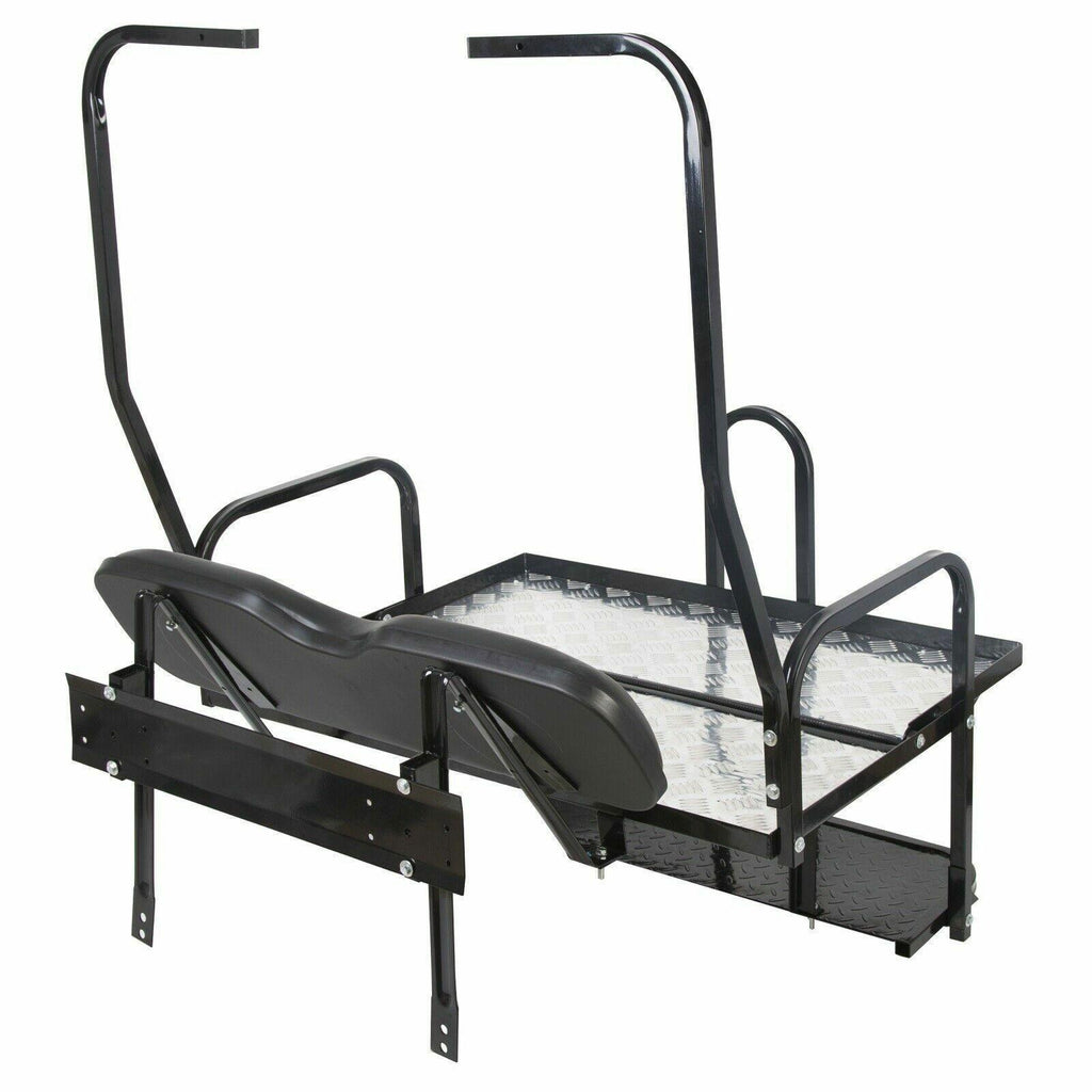 Rear Flip Seat Kit for Club Car Golf Cart DS Model 1982-2000/Black w/t Grab Bar