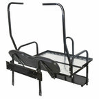 Rear Flip Seat Kit for Club Car Golf Cart DS Model 1982-2000/Black w/t Grab Bar