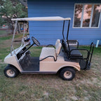 Rear Flip Seat Kit for Club Car Golf Cart DS Model 1982-2000/Black w/t Grab Bar