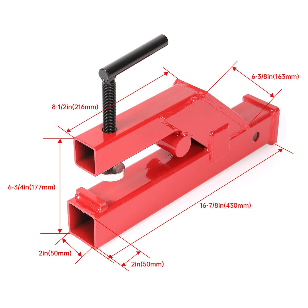 2" Mount Receiver Trailer Hitch Clamp On Bucket Bobcat Deere Tractor Skid Steer