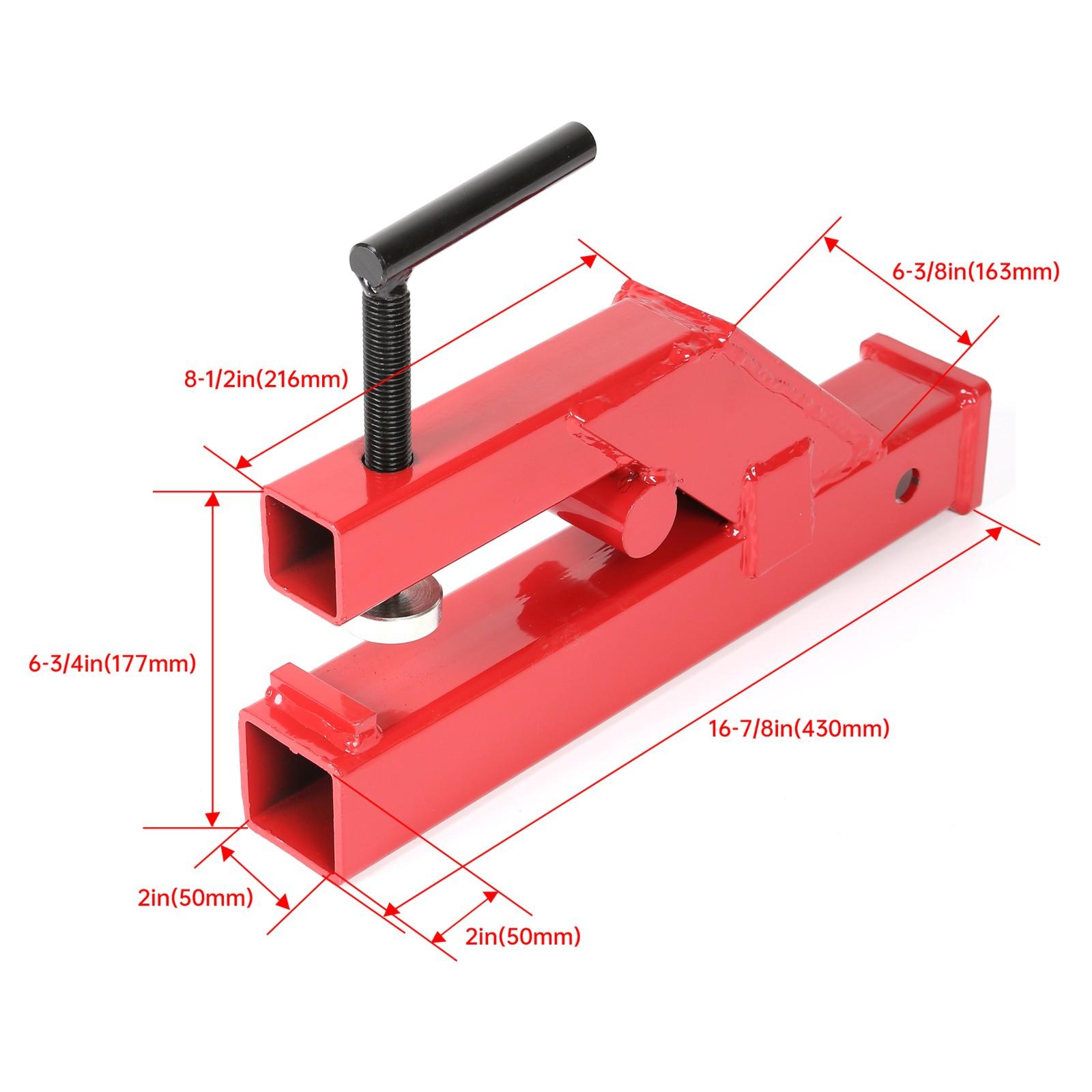 2" Mount Receiver Trailer Hitch Clamp On Bucket Bobcat Deere Tractor Skid Steer