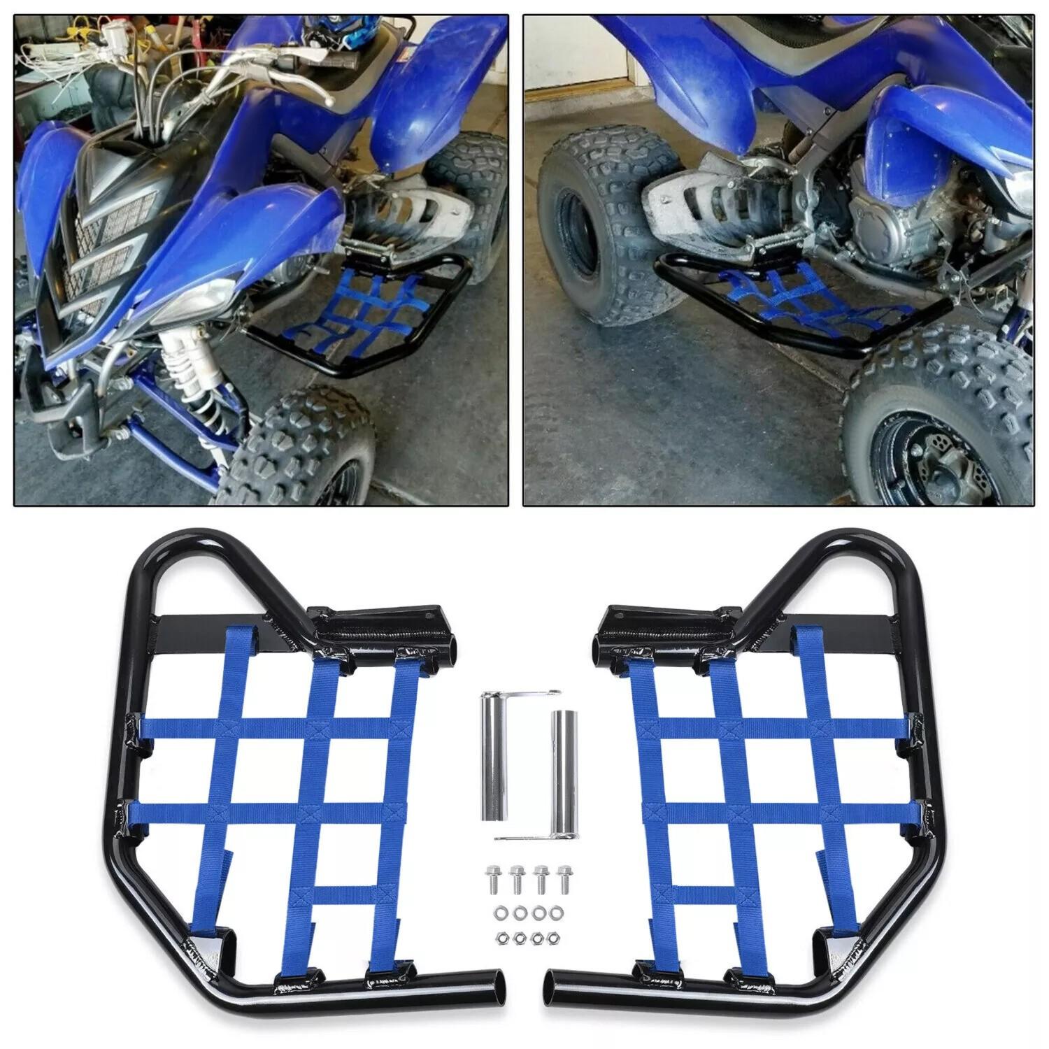 Blue Aluminium Side Step Nerf Bars Foot Peg For Yamaha Raptor 700 YFM 700 YFM700