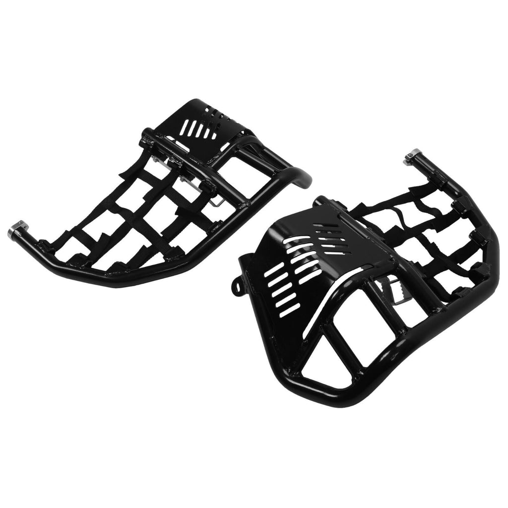 Foot Peg Nerf Bars W/Black Nets Peg For Kawasaki KFX450R 08-15 Heel Guards