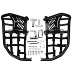 Foot Peg Nerf Bars W/Black Nets Peg For Kawasaki KFX450R 08-15 Heel Guards